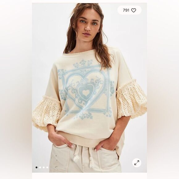 Free People Tops - Free People Doily Sweatshirt